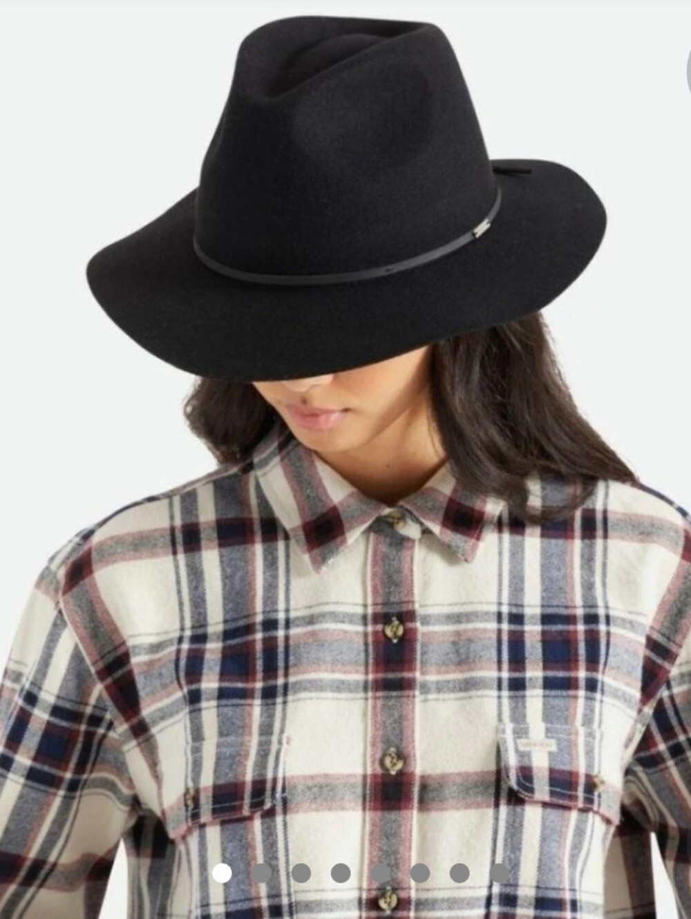 Brixton Classic Black Wool Fedora Hat - Women Accessories Sz L NWT Fall Festival
